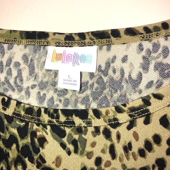 LuLaRoe Women’s Cheetah Print Midi Dress Size Large - Picture 2 of 5